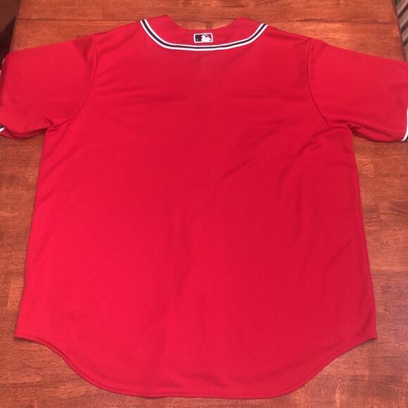 Atlanta Braves Majestic Jersey Mens XL Scarlet Alternate Cool Base Team MLB - Picture 10 of 11